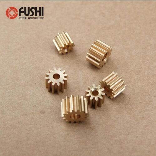 91A Brass Gear Pore 0.97 mm For Shaft 1mm ( 10 Pcs ) 9 Teeth Motor Shaft Gears Modulus 0.4 DIY Toys RC Model Cars