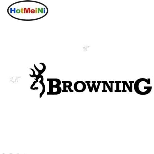 HotMeiNi 22.8*6.3cm 2x Browning Hunt Deer Buck Chasse Car Sticker Vinyl Car Decal White Black/Sliver Car Sticker