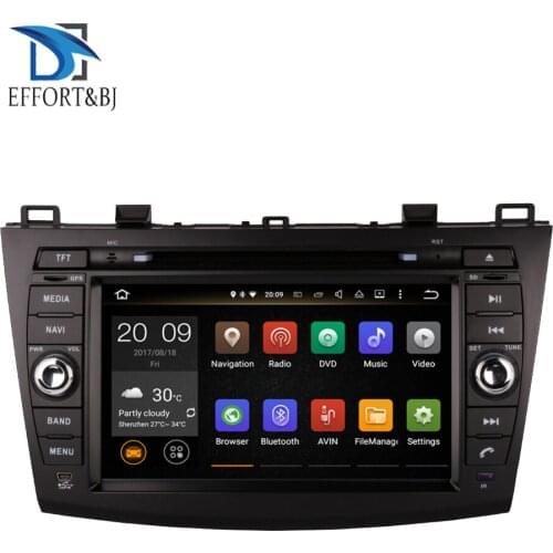 Android 9.0 HD Car DVD Player GPS Navigation for MAZDA 3 2010-2012 Radio Bluetooth WIFI 3/4G Rear Camera System Car Radio Player