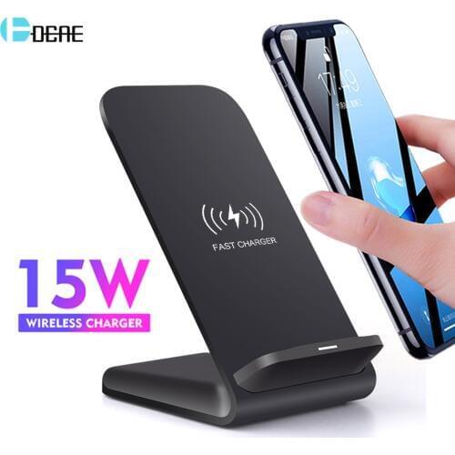 DCAE 15W Qi Wireless Charger Stand For iPhone 11 Pro X XS MAX XR 8 Samsung S10 S9 S8 Note 10 9 USB C Fast Charging Dock Station