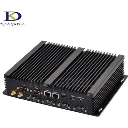 Fanless Computer Mini PC Windows 7 Core i3 i5 i7 2*Intel Gigabit NICS 6*RS232 Slim Computer 300M Wifi 2*HDMI TV Box
