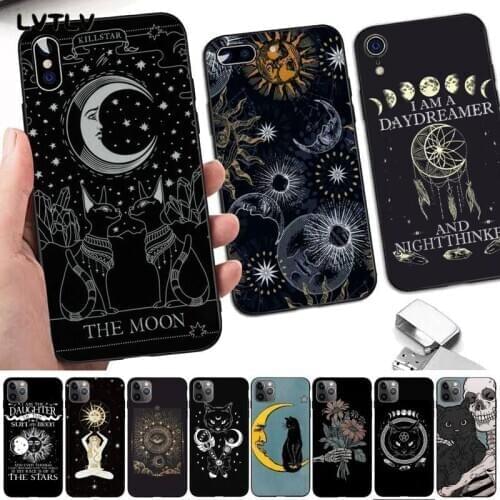 LVTLV Witches moon Tarot Mystery totem Phone Case Cover For iphone 12pro max 8 7 6 6S Plus X 5 5S SE 2020 XR 11 pro XS MAX