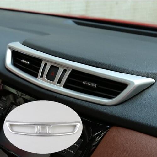 For Nissan X-Trail XTrail T32 Rogue 2014 2018 ABS Matte Style Middle Air Conditioning AC Outlet Vent Cover Trim Sticker 1 Pcs