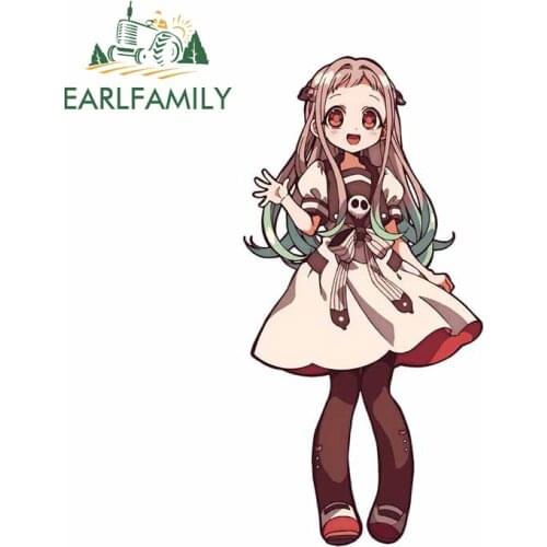 EARLFAMILY 13cm x 6.5cm For Toilet Bound Hanako Kun Car Decal Vinyl Material Car Stickers Campervan Auto Air Conditioner Decor