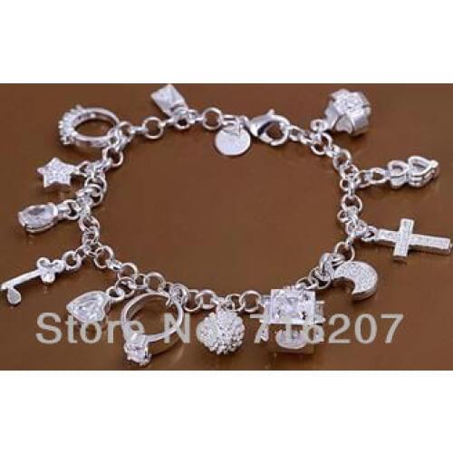 H144 Free Shipping Bracelet Fashion Jewelry Bracelet Hanging 13 bracelet atla jksar plated