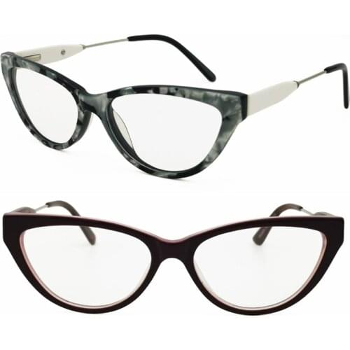 RB26664 classic acetate full-rim cateye front flexi hinge combined alloy temple optical glasses frames free shipping