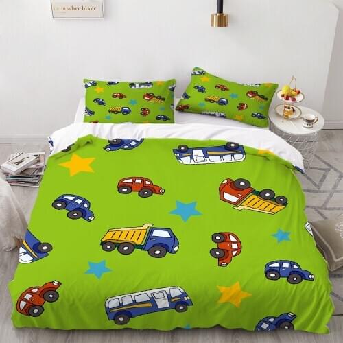 2/3 Pieces Little Robot/Astronaut Bedding Set Cartoon Duvet Cover Home Decor Luxury Bed Quilt Cover For Kids Bed Cover Set