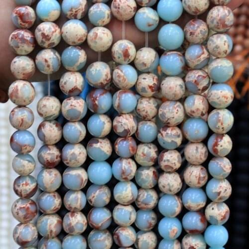 Wholesale Synthesis Snakeskin Stone Mix Color Round Beads For Jewelry Making DIY Bracelet Necklace 4/6/8/10/12 mm Strand 15.5