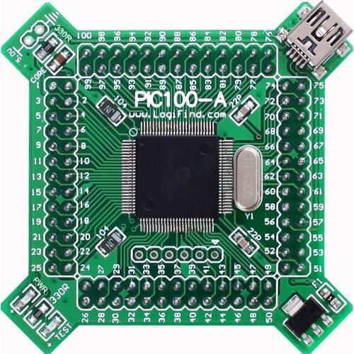 PIC32 microcontroller learning development board core board PIC100-A with PIC24FJ256DA210