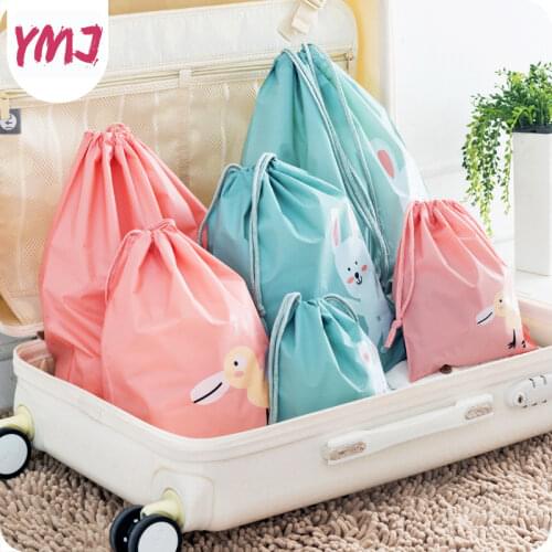 Multifunctional Storage Bag Waterproof Finishing Bag Underwear Socks Clothing Classification Travel Home with Lanyard Pockets