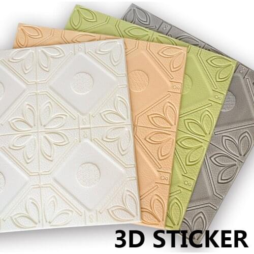 58.5CM x 58.5CM 3D STICKER WALLPAPER DIY Living Room Bedding Room Wedding House 3D solid wall tile, waterproof foam sticker