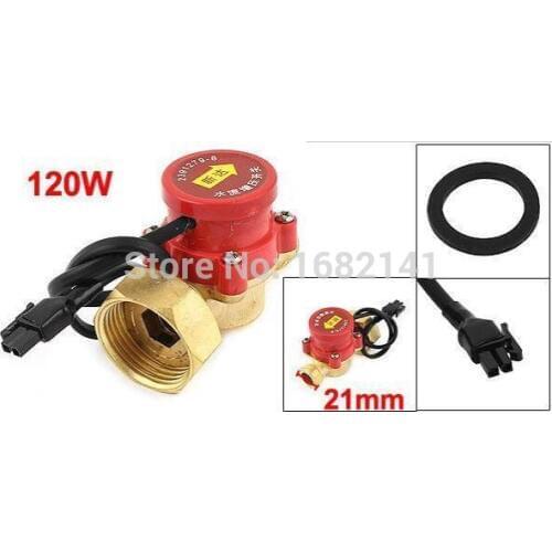 Metal 32mm Female to 21mm Male Circulation Pump Water Flow Sensor Switch 120W