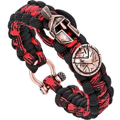 New Fashion Outdoor Survival Bracelet Men Braided Multi-function Camping Rescue Emergency Spartan Helmet Rope Bangles Preferred