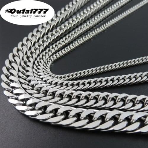 2019 stainless steel wholesalemen necklace jewelry gifts male friends hip hop necklaces women accessories long cuban link chain