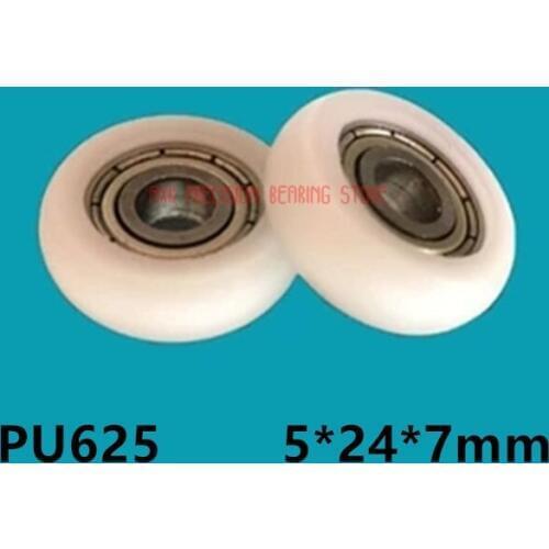 Plastic nylon wheel roller pulley 625 5*24*7mm plastic injection plastic pulley bearing sliding door window