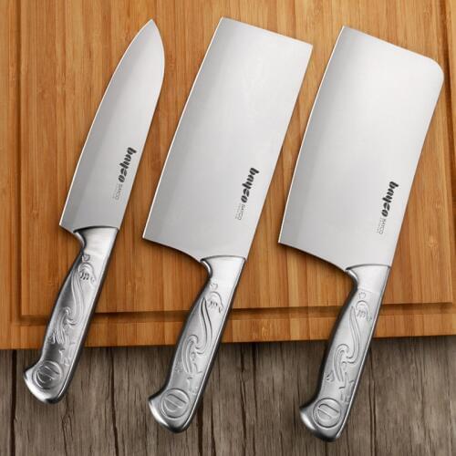 Hollow Stainless Steel Household Kitchen Knives Combine Set Chop Bone Slice Meat Cut Fruit Knife Chef Utility Cooking Knife