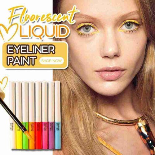 Professional Shiny Eye Liner Cosmetics Women Pigment Neon Makeup Liquid Glitter UV Eyeliner Fluorescence Beauty Make Up