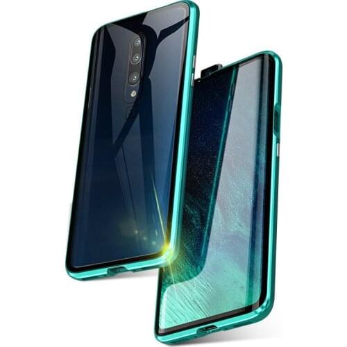 Advaka Anti-knock Strong Magnetic Double-side Tempered Glass Sheet Case For Oneplus 1+ 6 6T 7 7Pro Full Protection Phone Case