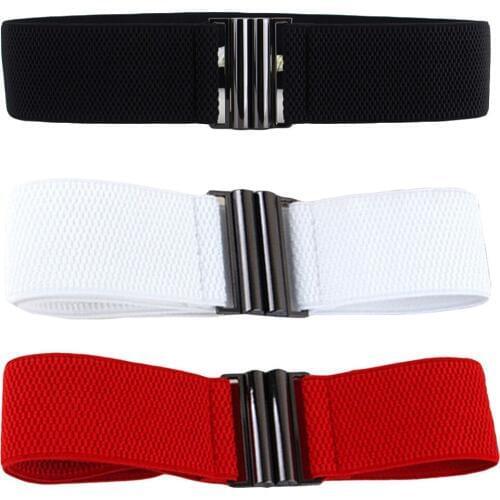 Women Buckle Elastic Belt Casual Simple Belts Ladies Dress Corset Waistband BLTLL0323
