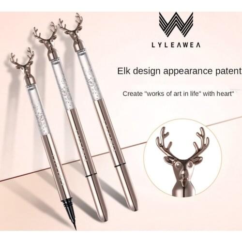 Deer Head Thin Eyeliner Long-lasting Waterproof and Sweat-proof Smooth Lines Suitable for Beginners Without Staining Eye Makeup