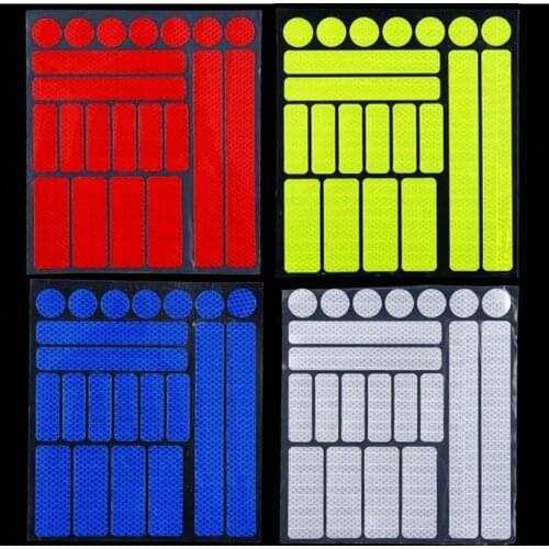 Universal Reflective Warning Stickers Bike Motorcycle Truck Car Night Safety Driving Honeycomb Reflector Strips Tape Signs