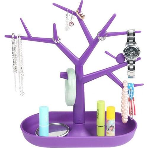 High Quality Plastic Tree Stand Necklace Organizer Jewelry Earings Holder Jewelry NecklaceRingEarring Display Jewllery Show Rack