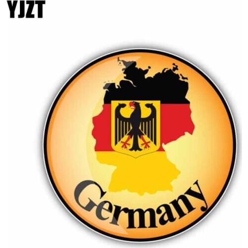 YJZT 10.8CM*10.8CM Styling Funny Germany Map Flag Motorcycle Window Car Sticker Decal 6-1918