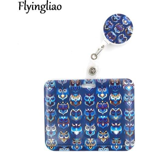 Funny Cute Owl Meme Card Holder Women Men Business Lanyard Badge Card Case Women Card Cover Lanyard ID Name Card Holder Bags