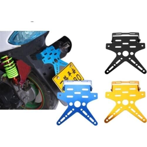 Motorcycle rear support frame; Black Adjustable license plate, rear support frame, license plate 2020 motorcycle accessories