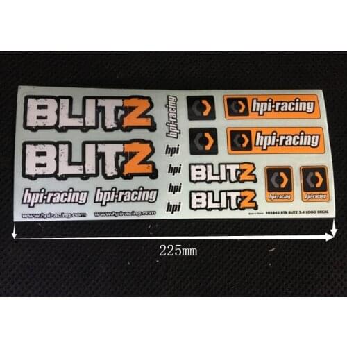 1/10 1/8 1/5 RC Car Decal Sticker for Radio Control HPI Kyosho Hobao Tamiya