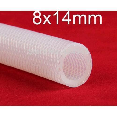 8x14mm braidd silicone tube,food grade reticulated duct chequered Anilox tube high pressure silicone braided hose heat-resistant