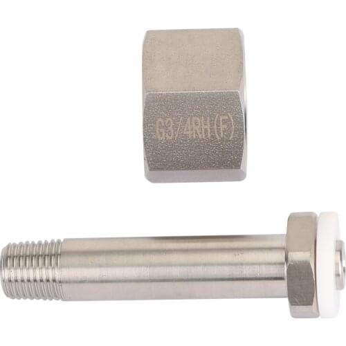 Areyourshop 304 Nut & Nipple w/ Washer Fittings 1/4" NPT x G 3/4" For Reducing Regulator