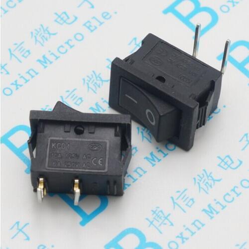 Free shipping 50PCS 15*21 Curved foot KCD1-101 Rocker switch 2 Pin 2 files 21X15 Power