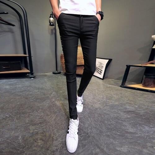 Brand New Men Summer Pants Fashion 2021 All Match Skinny Pants Men Streetwear Casual Trousers Men Hot Sale