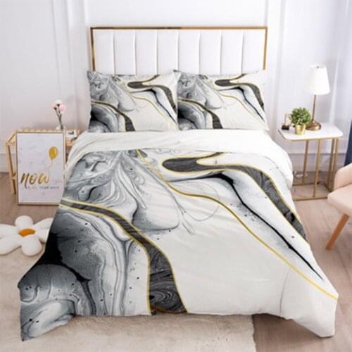 Marble 3D Pattern Designer Beddings and Bed Sets Twin Double Queen Quilt Duvet Cover Comforter Beding Set Luxury Beddingoutlet