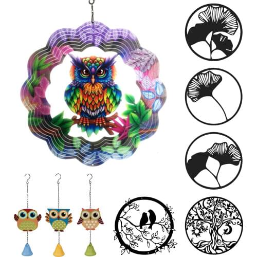 Creative Wrought Iron Owl Wall Hanging Crafts Decoration Personality Outdoor Garden Home Pendant Decoration Gifts For Friends