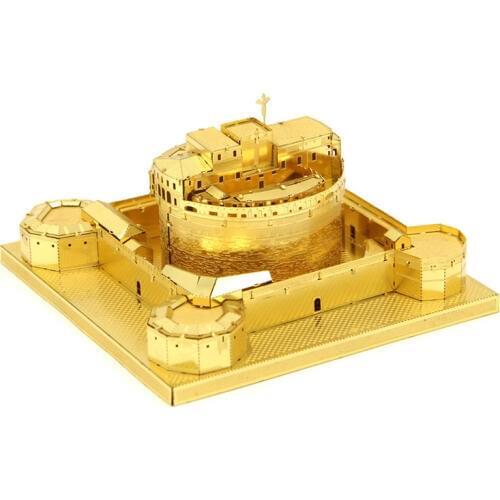 Microworld 3D DIY Metal Puzzle Sant' Angelo building models Educational Puzzle laser cutting Gifts Toys For Children