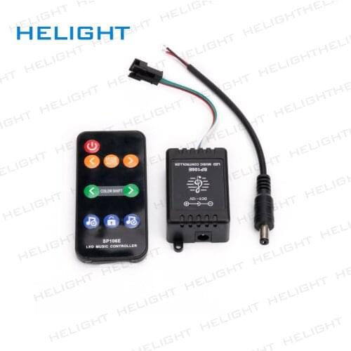 DC5V-12V SP106E RF 9Key Music addressable pixel Controller for WS2811 /WS2812B/1903 Magic digital colorful IC strip