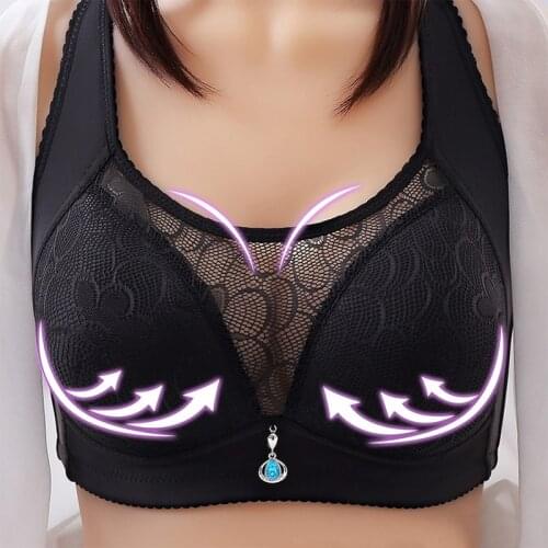 Sexy Lace Lingerie Bralette Vest Full Cup Brassiere Plus Size Bras For Women 36 38 40 42 44 46 Cup Top Wireless Underwear