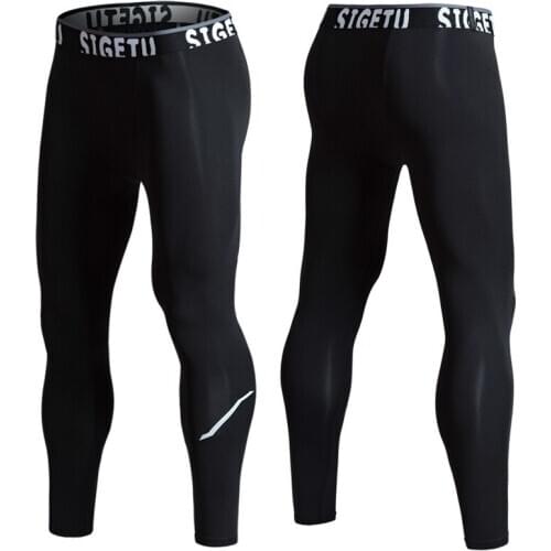 New Mens Running Tights Compression Sport Leggings Gym Fitness Sportswear Run Jogging Pants Men Football Trousers
