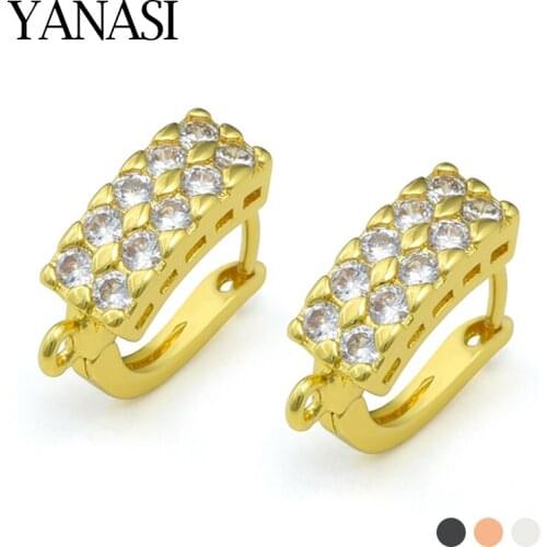 NEW Zircon Earring Hooks Accessories for Jewelry Earrings Making DIY Handmade Tassle Earrings jewellery Wholesale