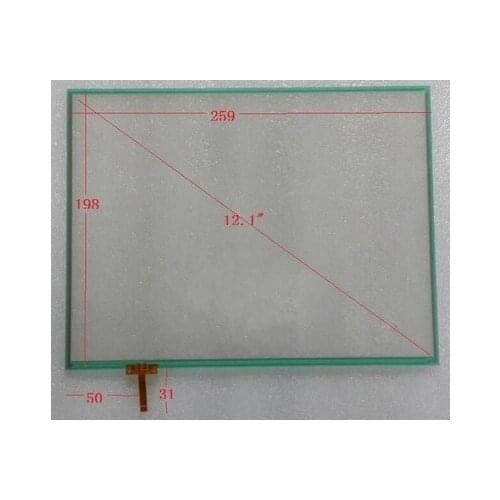 New 12 Inch Touch screen 4 wire resistance screen ultra-thin ultra narrow 259*198 mm