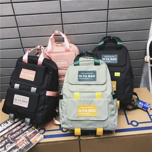 New Trend Women Backpack Multiple Pocket Bagpack for Teenager Fashion Girl College School Bag Travel Bag Mochila Escolar