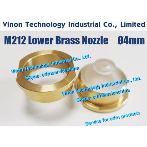 Ø4 Lower Brass Water Nozzle M212 (Both Side Cut) X054D881H03 for Mitsubishi MV1200S.FX.FA DQ30300, X088D627H01, VFC606, X054D881