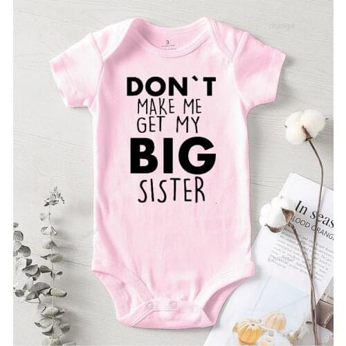 My Big Sister Letter Printed Fall Clothes for Toddler Girls Newborns Romper New Born Baby Items Summer Infant Jumpsuit Rompers