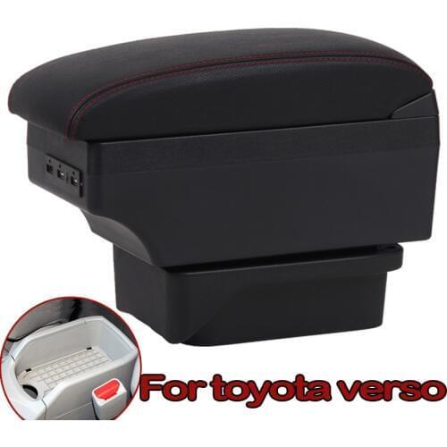 For Toyota Verso Armrest Box Central Store Content Box Cup Holder USB Interior Car-styling Decoration Accessories