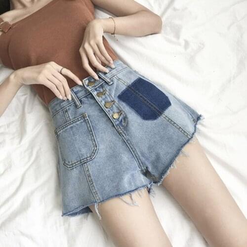 All Match Casual Women Denim Shorts Korean High Waist Slim Summer Jeans Shorts Feminino Chic Hot Ladies Bottom Students Shorts