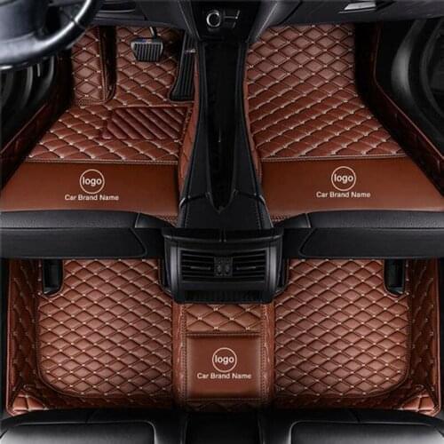 WLMWL LOGO Custom leather car mat for Toyota All Models c-hr rav4 corolla toyota land cruiser wish yaris auto accessories