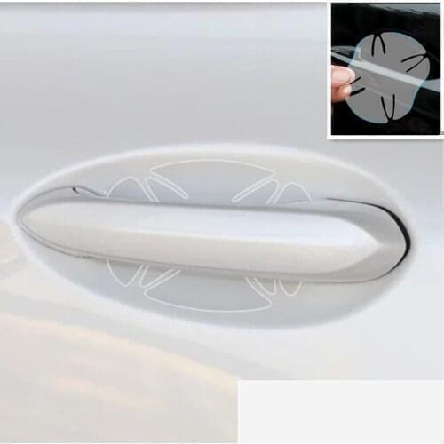4pcs Car Door Handle Stickers Scratches Protector Films For Toyota Corolla RAV4 Yaris Honda Civic Accord Fit CRV Nissan Qashqai