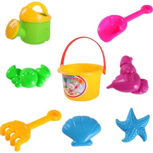 8pcs Beach Tools Set Sand Playing Toys For Kids Water Beach Seaside Tools Child Shovel Tool Fish Crab Star Model Gifts
